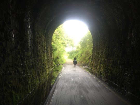 Fietsreis fietsblog Cornwall fietsvakantie review Drake Trail Grenofen tunnel