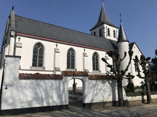 fietsroute fietsblog Leie Sint-Martens-Latem kerk