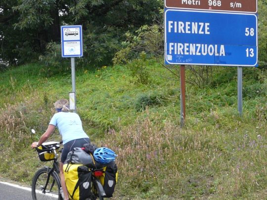 Fietsreis fietsroute review reisverslag fietsbedevaart Romereis Passo della Raticosa