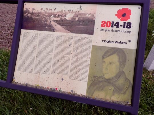 fietsblog, review, fietsverslag, fietsvakantie, fietstour, fietsroute, Fietsroute Paul Delvaux, westhoek, kust, polders, Vinkem, militair hospitaal ‘L’Océan’